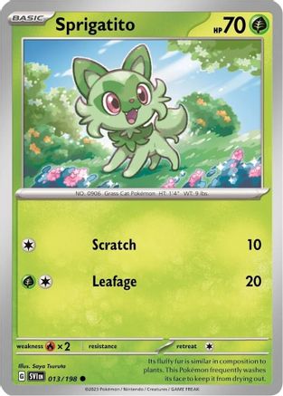 Sprigatito - 013/198 (Paldea Collection) 13 - Miscellaneous Cards & Products Holofoil