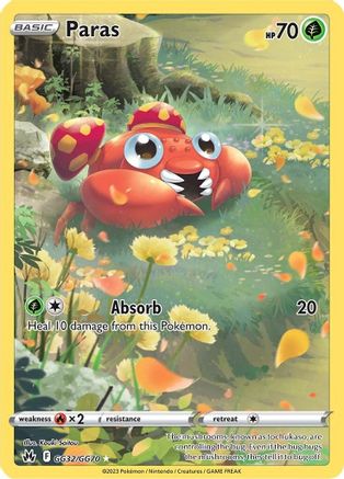 Paras GG32/70 - Crown Zenith Galarian Gallery Holofoil