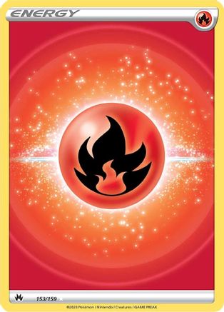 Fire Energy (Texture Full Art) 153/159 - Crown Zenith Holofoil