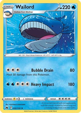 Wailord 32/159 - Crown Zenith