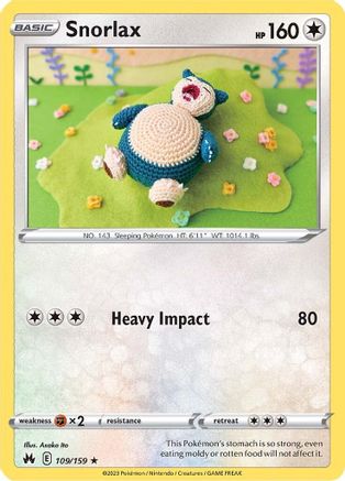 Snorlax 109/159 - Crown Zenith Reverse Holofoil