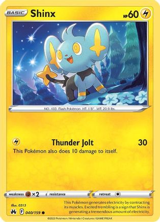 Shinx (40) 40/159 - Crown Zenith Reverse Holofoil