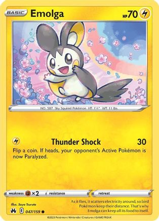 Emolga 47/159 - Crown Zenith Reverse Holofoil