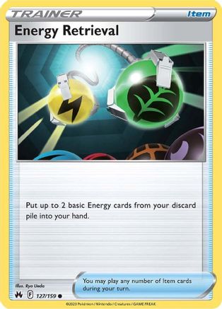 Energy Retrieval 127/159 - Crown Zenith Reverse Holofoil