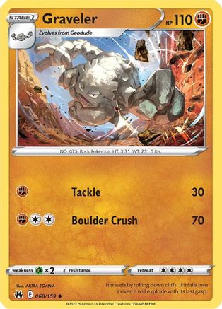 Graveler 68/159 - Crown Zenith