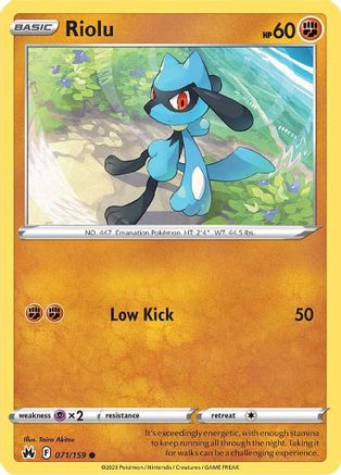 Riolu 71/159 - Crown Zenith