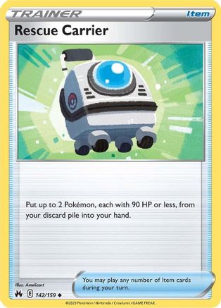 Rescue Carrier 142/159 - Crown Zenith Reverse Holofoil