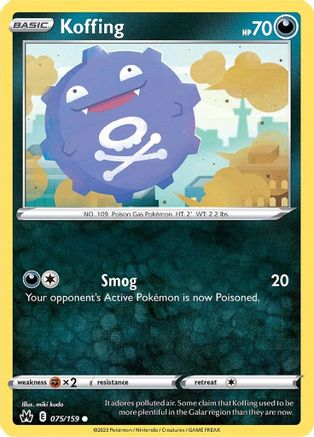 Koffing 75/159 - Crown Zenith Reverse Holofoil