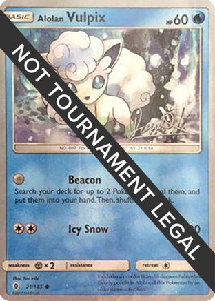 Alolan Vulpix - 2017 (Diego Cassiraga) - 21/145 - World Championship Decks