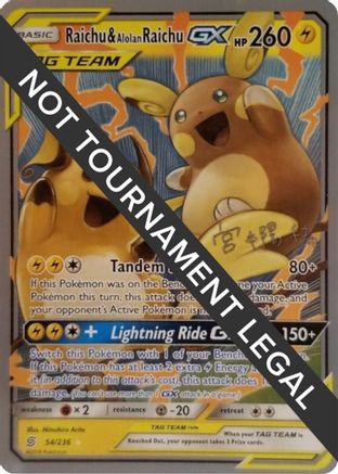 Raichu & Alolan Raichu GX - 2019 (Haruki Miyamoto) 54 - World Championship Decks