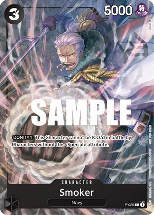 Smoker (Pre-Release) (P-025) - One Piece Promotion Cards