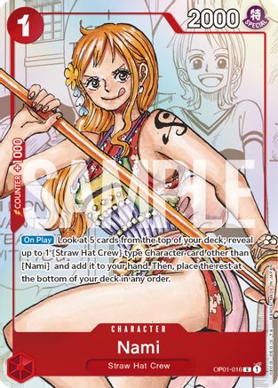 Nami - OP01-016 (Alternate Art) (OP01-016) - One Piece Promotion Cards Foil