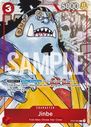 Jinbe - ST01-005 (Alternate Art) (ST01-005) - One Piece Promotion Cards Foil