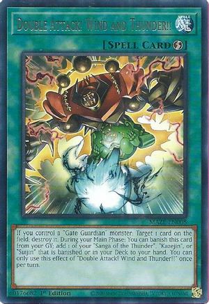 Double Attack! Wind and Thunder!! (MAZE-EN008) - Maze of Memories 1st Edition