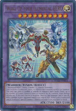 Wake Up Your Elemental HERO (MAZE-EN014) - Maze of Memories 1st Edition