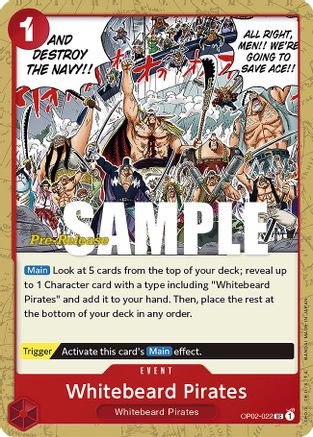 Whitebeard Pirates (OP02-022) - Paramount War Pre-Release Cards