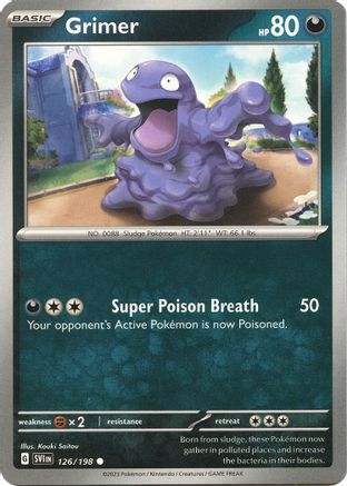 Grimer - 126/198 126 - SV01 Scarlet & Violet Base Set Reverse Holofoil