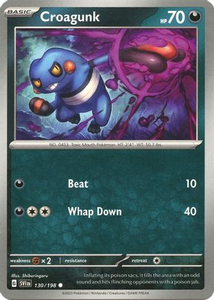 Croagunk 130 - SV01 Scarlet & Violet Base Set Reverse Holofoil