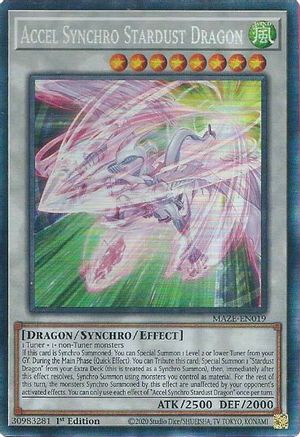 Accel Synchro Stardust Dragon (CR) - MAZE-EN019 - Maze of Memories 1st Edition