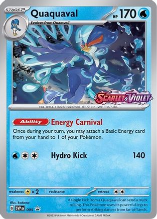 Quaquaval - 005 (Prerelease) 5 - SV Scarlet & Violet Promo Cards Holofoil