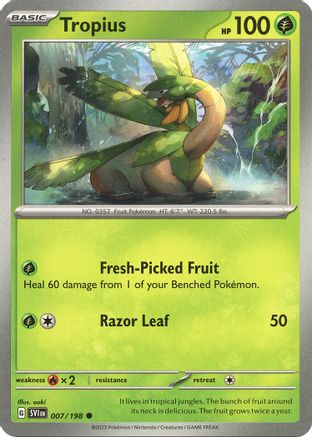 Tropius 7 - SV01 Scarlet & Violet Base Set Reverse Holofoil