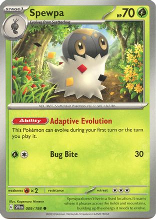 Spewpa 9 - SV01 Scarlet & Violet Base Set Reverse Holofoil