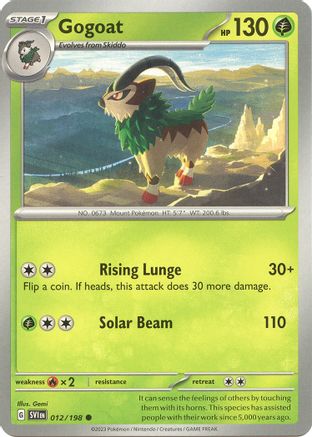 Gogoat 12 - SV01 Scarlet & Violet Base Set Reverse Holofoil