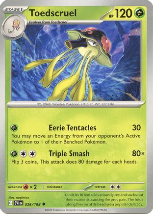 Toedscruel 26 - SV01 Scarlet & Violet Base Set Reverse Holofoil