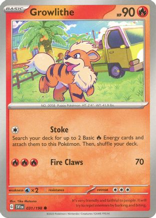 Growlithe - 031/198 31 - SV01 Scarlet & Violet Base Set