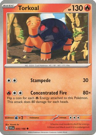 Torkoal - 035/198 35 - SV01 Scarlet & Violet Base Set Reverse Holofoil