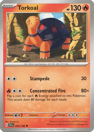Torkoal 35 - SV01 Scarlet & Violet Base Set Reverse Holofoil