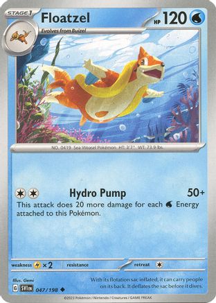 Floatzel - 047/198 47 - SV01 Scarlet & Violet Base Set Reverse Holofoil