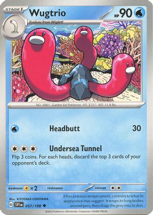 Wugtrio 57 - SV01 Scarlet & Violet Base Set Reverse Holofoil