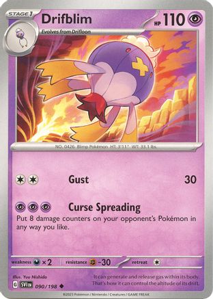 Drifblim - 090/198 90 - SV01 Scarlet & Violet Base Set Reverse Holofoil