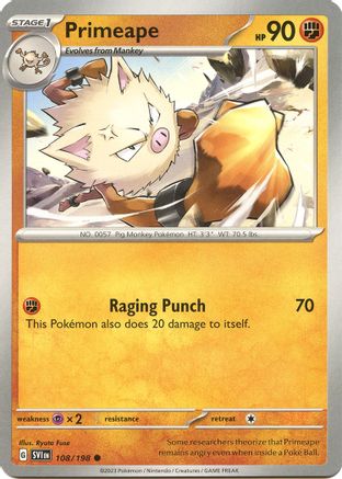 Primeape 108 - SV01 Scarlet & Violet Base Set