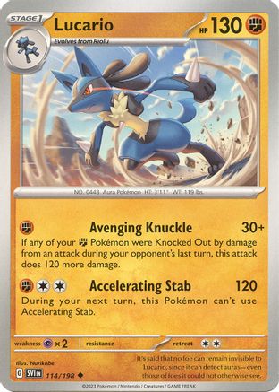 Lucario - 114/198 114 - SV01 Scarlet & Violet Base Set