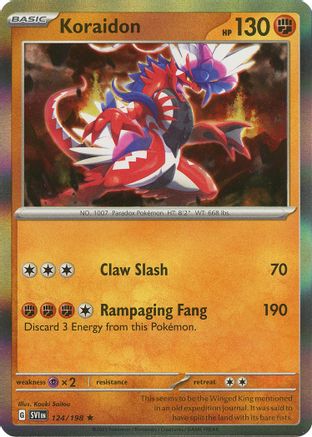 Koraidon 124 - SV01 Scarlet & Violet Base Set Reverse Holofoil