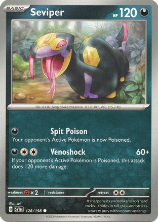 Seviper 128 - SV01 Scarlet & Violet Base Set Reverse Holofoil