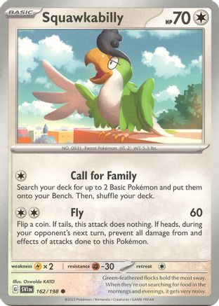 Squawkabilly 162 - SV01 Scarlet & Violet Base Set Reverse Holofoil