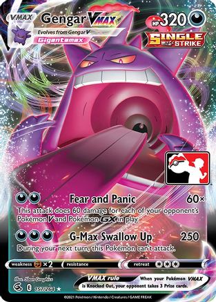 Gengar VMAX 157 - Prize Pack Series Cards Holofoil