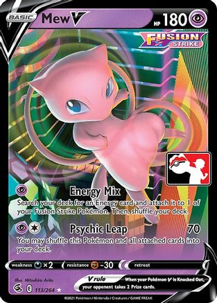 Mew V 113 - Prize Pack Series Cards Holofoil