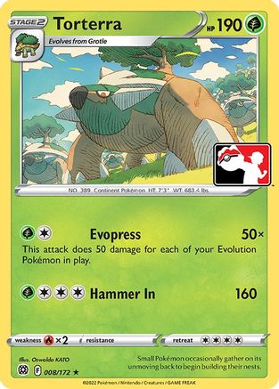 Torterra 8 - Prize Pack Series Cards Holofoil