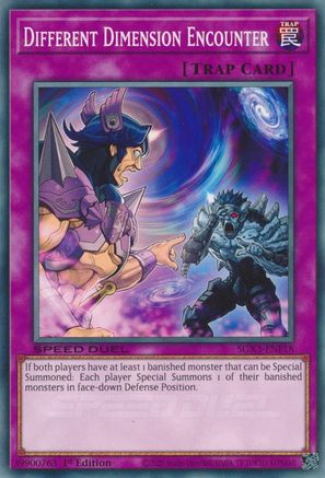 Different Dimension Encounter - SGX3-ENF18 - Speed Duel GX: Duelists of Shadows 1st Edition