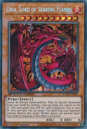 Uria, Lord of Searing Flames (SGX3-ENG01) - Speed Duel GX: Duelists of Shadows 1st Edition