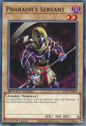 Pharaoh's Servant - SGX3-ENI03 - Speed Duel GX: Duelists of Shadows 1st Edition