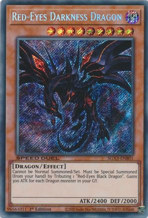 Red-Eyes Darkness Dragon (Secret Rare) (SGX3-ENB01) - Speed Duel GX: Duelists of Shadows 1st Edition