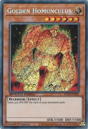 Golden Homunculus (Secret Rare) (SGX3-ENF02) - Speed Duel GX: Duelists of Shadows 1st Edition