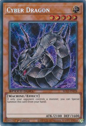 Cyber Dragon (Secret Rare) - SGX3-ENI28 - Speed Duel GX: Duelists of Shadows 1st Edition