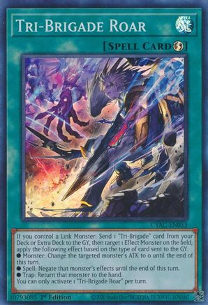 Tri-Brigade Roar (CYAC-EN053) - Cyberstorm Access 1st Edition