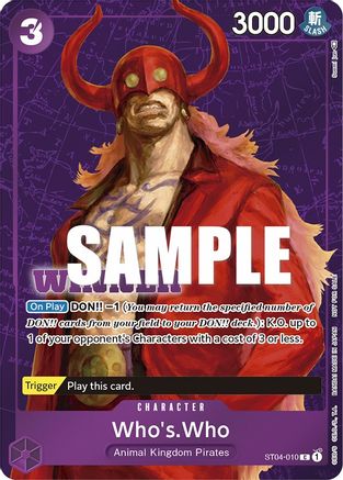 Who's.Who (Tournament Pack Vol. 3) [Winner] (ST04-010) - One Piece Promotion Cards Foil